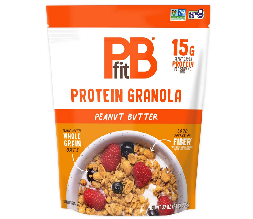 PBfit Peanut Butter Protein Granola 32 oz – High Protein Breakfast Snack