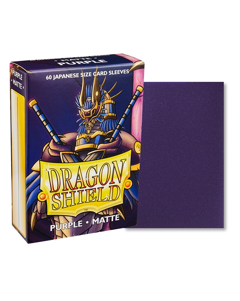 (60-Pk) Dragon Shield Card Sleeves PURPLE MATTE Small/Mini Size Japanese/Yugioh
