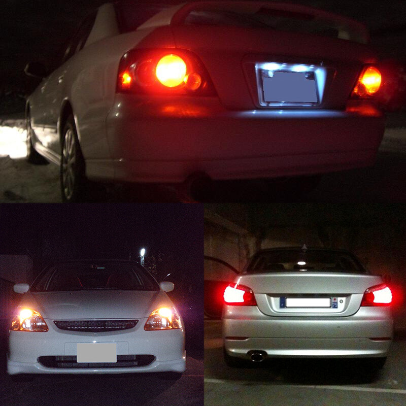 2Pcs 1157 1156 BAY15D LED Bulb Car Strobe Flash Light Auto Tail Brake Lamp