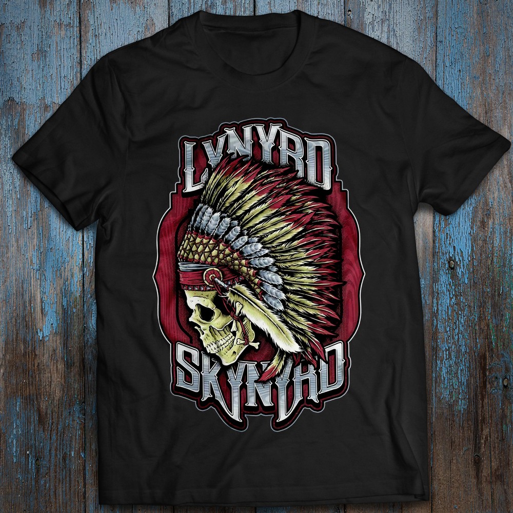 Men's Cotton T-shirt Rickey Medlocke Rock Concert Music Lynyrd Skynyrd