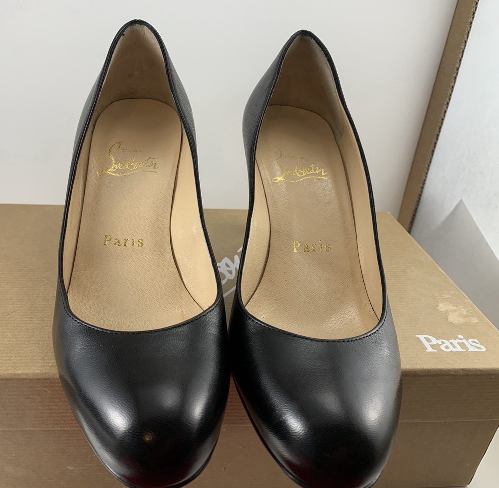 Christian Louboutin High Heel Pumps Black 35EU Italy Good Condition w/box