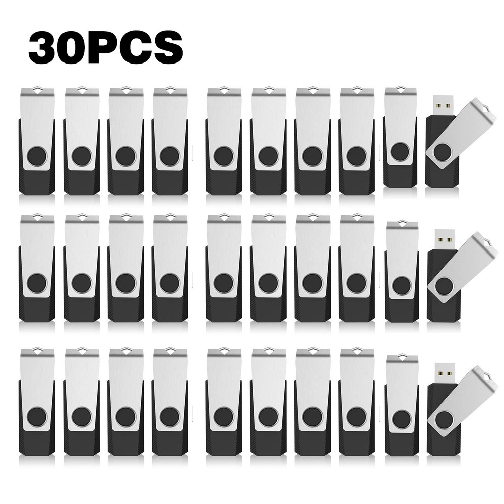 Bulk Sale 30pcs 128GB USB 2.0 Metal Anti-skid Style Flash Drive USB Memory Stick-image