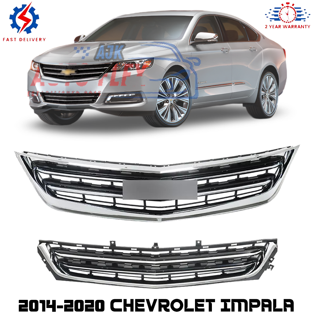 Front Bumper Grille Assembly Kit For 2014-2020 Chevrolet Impala