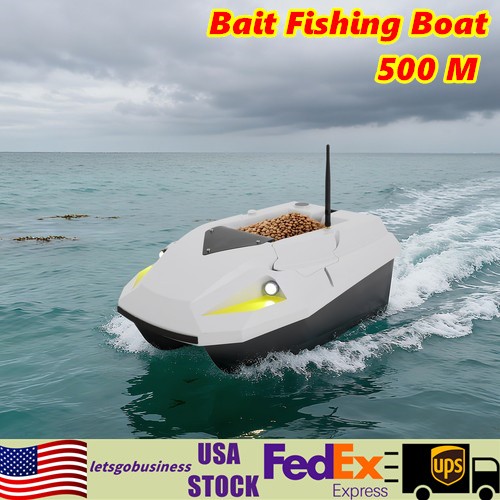 RC Bait Fishing Boat with GPS & Large Baits Feed Compartment for Lake/River Use