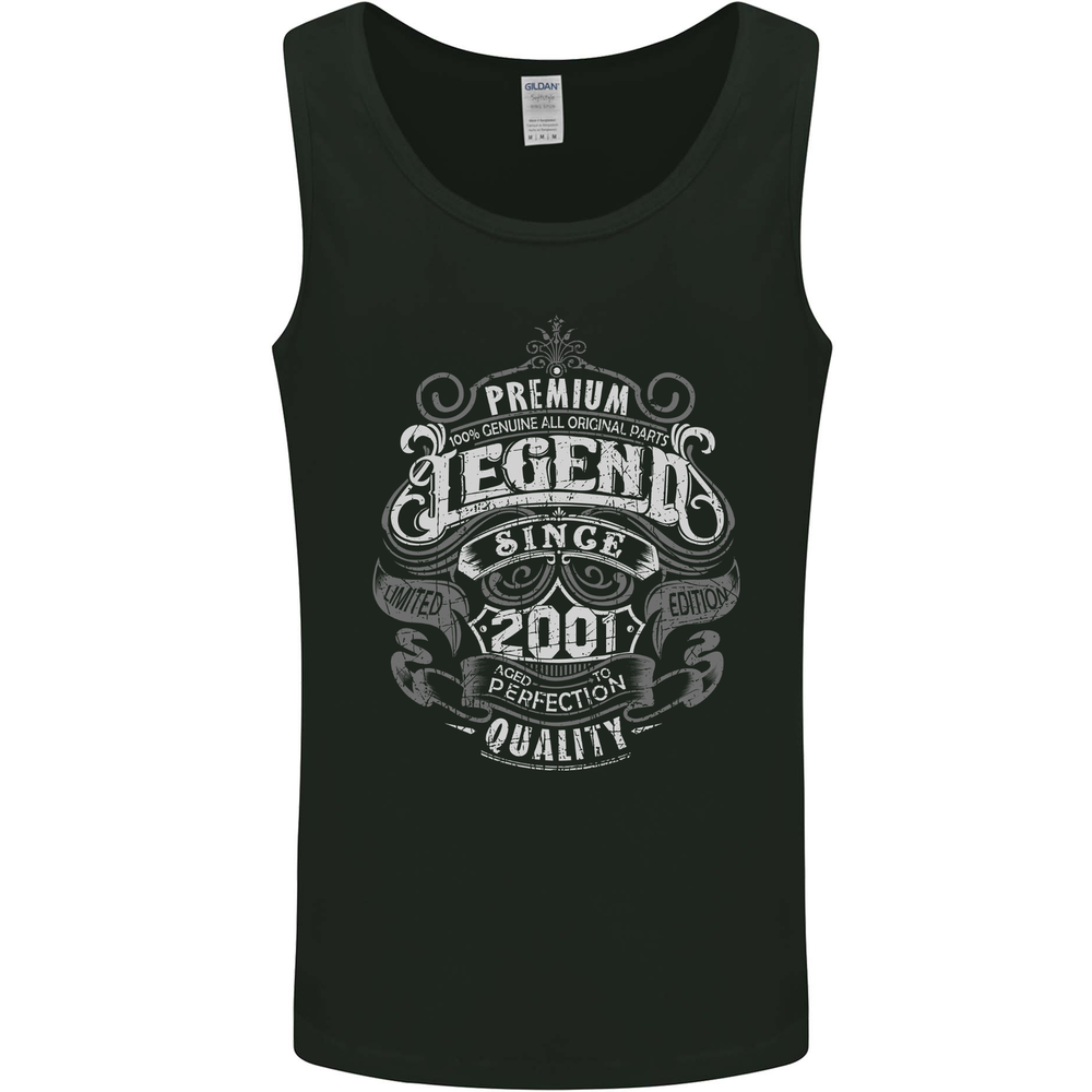 Premium Legend 24th Birthday 2001 Mens Vest Tank Top