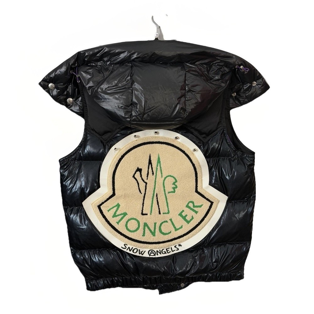 Moncler X Palm Angels Snow Angels Black Puffer Vest Men’s 00 Goose Down