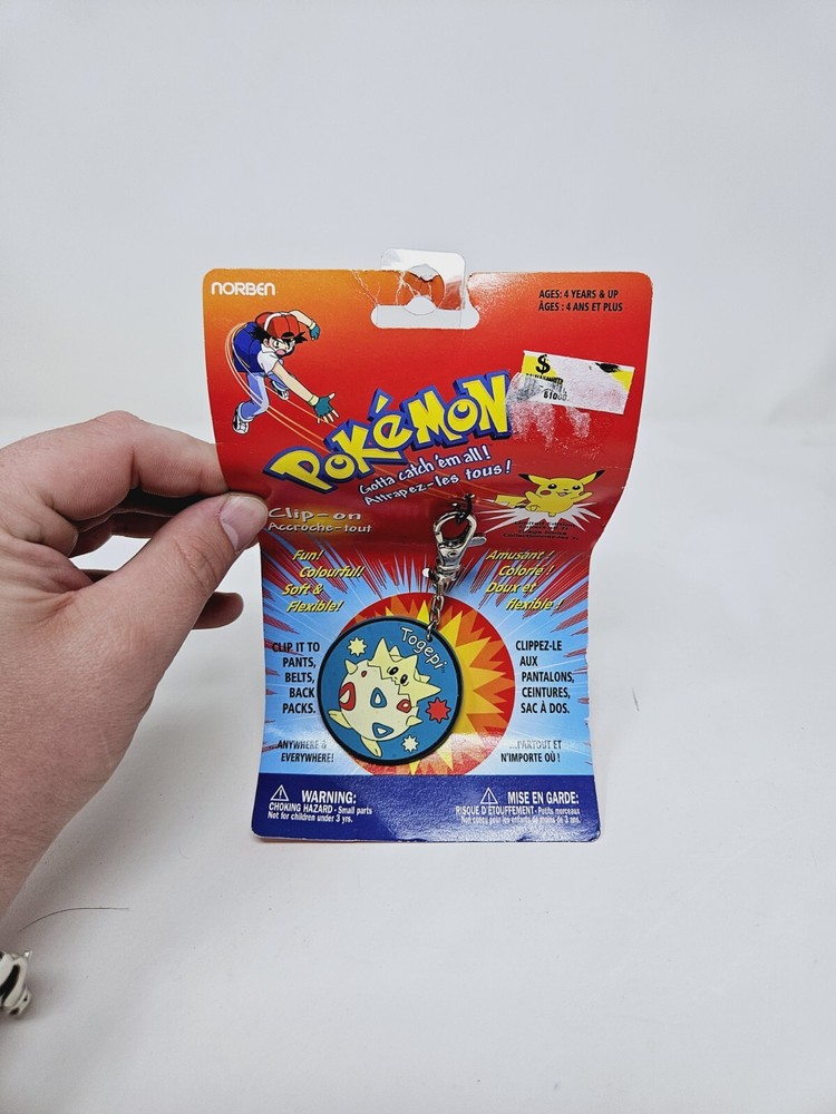 Pokemon Togepi Clip On Vinyl Rare Find Keychain Zipper Pull New