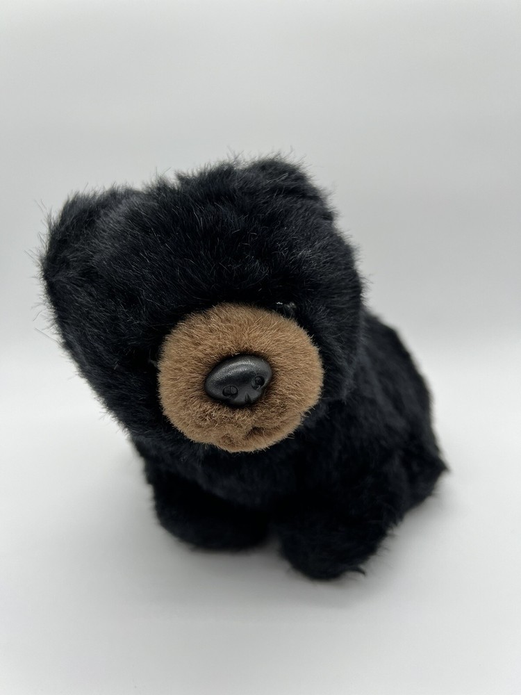 Grumpy Black Bear Plush Realistic Soft Stuffed Animal Toy TY
