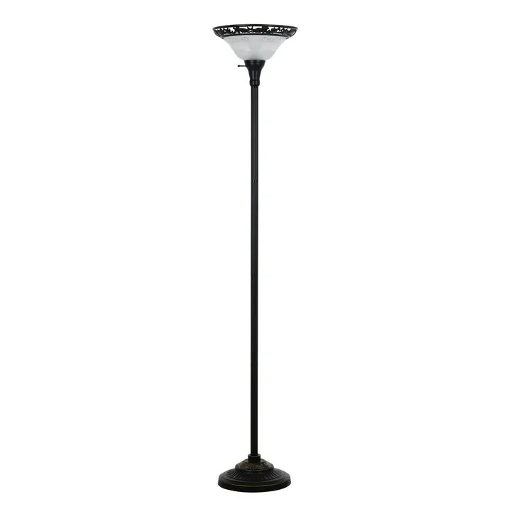 Better Homes Gardens 70 Inch Victorian Floor Lamp with Etched Glass Shade for Elegant Home Decor