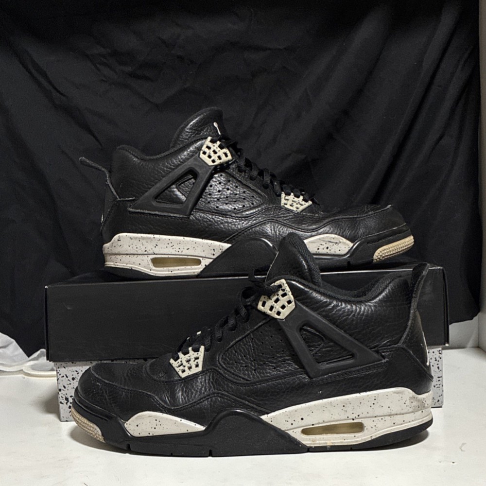 Air Jordan 4 Retro OG White Cement Oreo Sneakers 2016 840606-192 Men Size 8.5