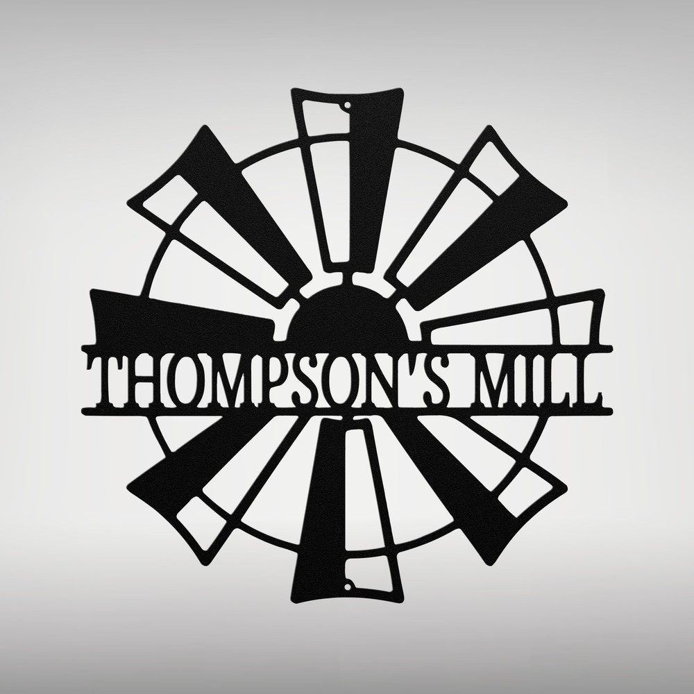 Personalized Mill Metal Sign Custom Home or Farm Decor Gift for Outdoor Indoor