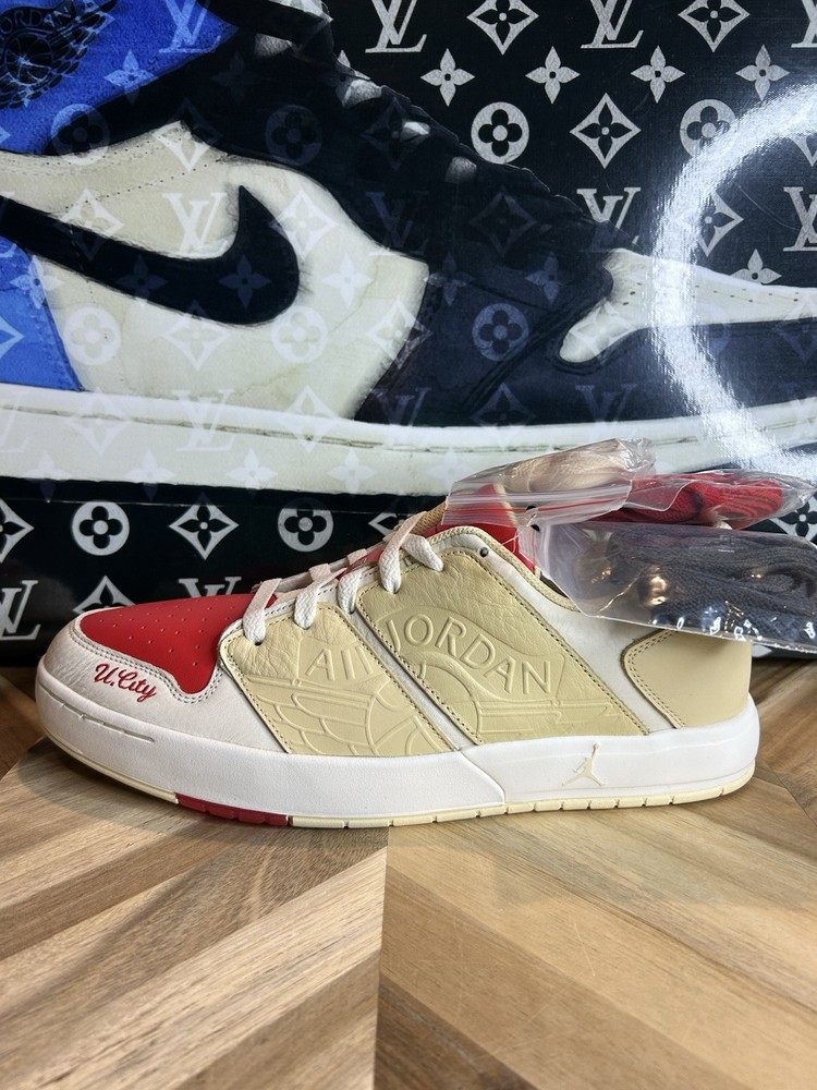 Nike  Air Jordan Nu Retro 1 Low x Jayson Tatum PE Red Ivory FB1300 100 Shoe 12