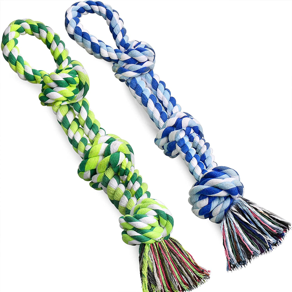Dog Rope Toys 2 Nearly Indestructible Dog Toys, Dog Toy for Medium to Large Bree