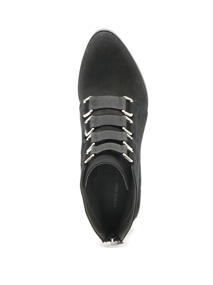 ADRIENNE VITTADINI Womens Black Grommets Lacing Theresa Leather Booties 8 M