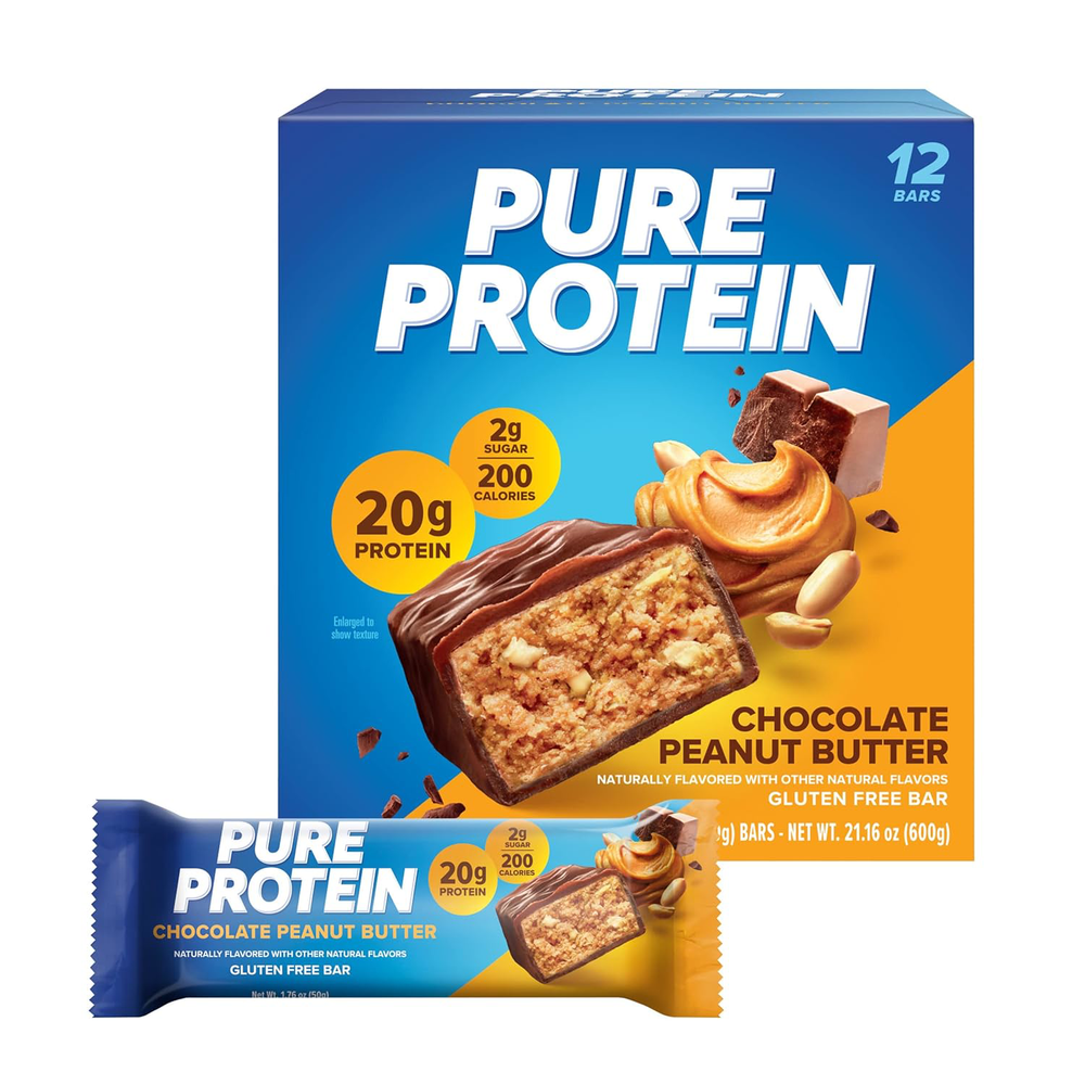 Pure Protein Bars, High Protein, Nutritious Snacks to Support Energy, Low Sugar,