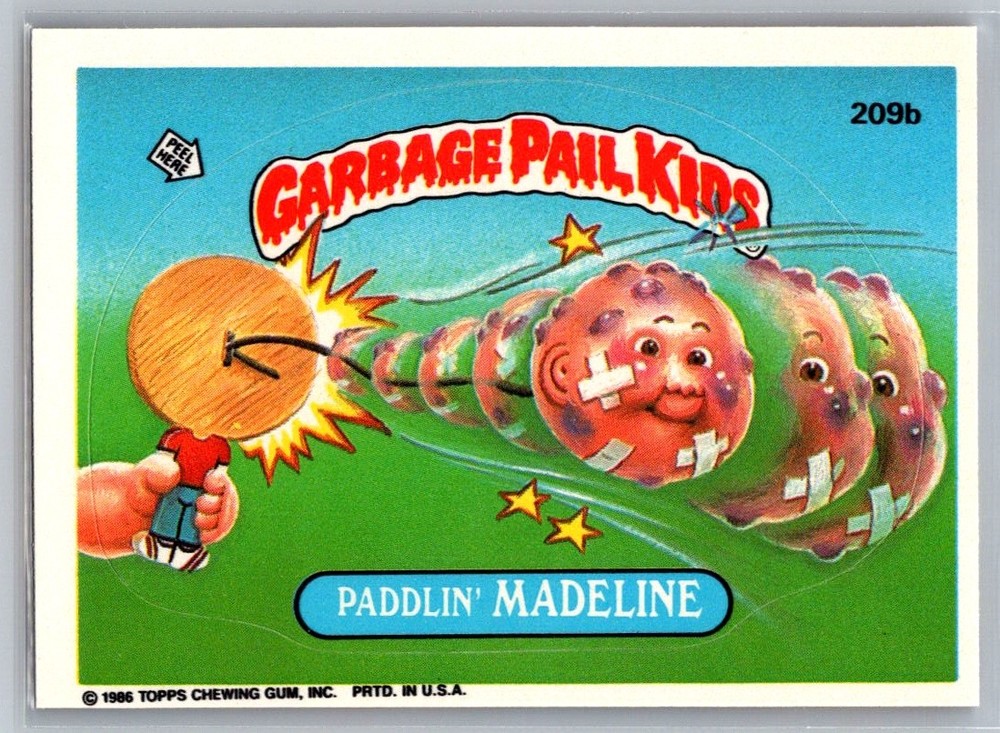 1986 Topps Garbage Pail Kids Series 6 #209b Paddlin' Madeline