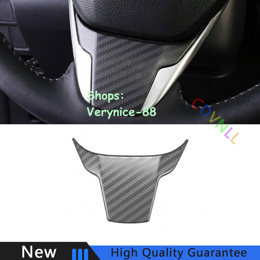 For Honda CRV 2017-2022 Steel Carbon Fiber Steering Wheel Panel Cover Trim 1PCS