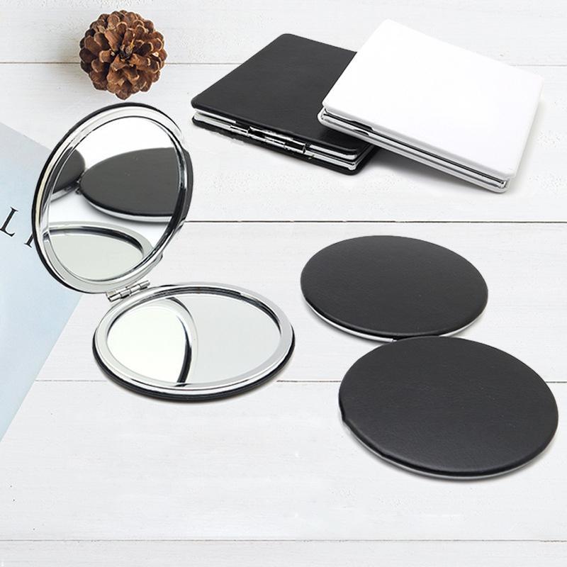 Make-up Mirror Plastic Multicolor Round Modern Free Stand Small Portable Decor