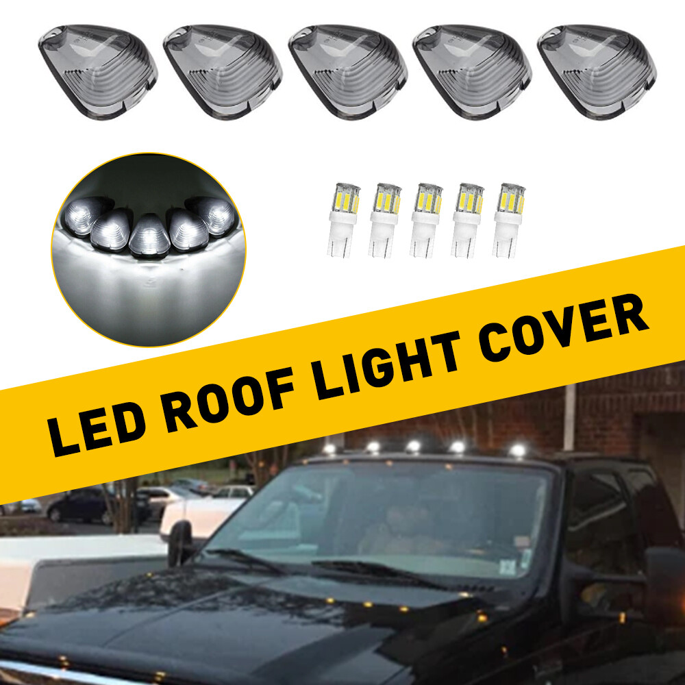 Smoke Lens White LED Cab Roof Marker Light Cover for Ford 1999-2016 IP68 12V Waterproof