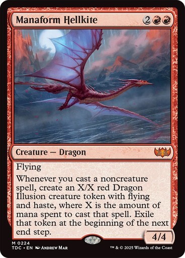 Manaform Hellkite 224 NM Non-Foil MTG Tarkir Dragonstorm Commander Card