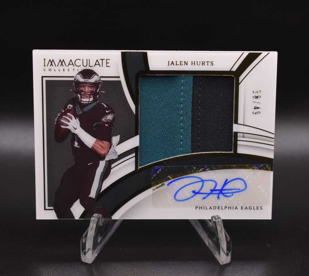 2022 Immaculate - Premium Patch Autographs #PPA-JHU Jalen Hurts /49 EAGLES