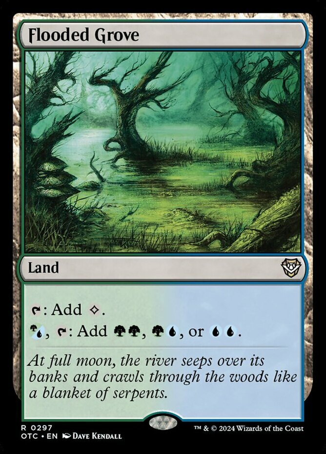 MTG Flooded Grove NM-Mint Commander: Outlaws of Thunder Junction