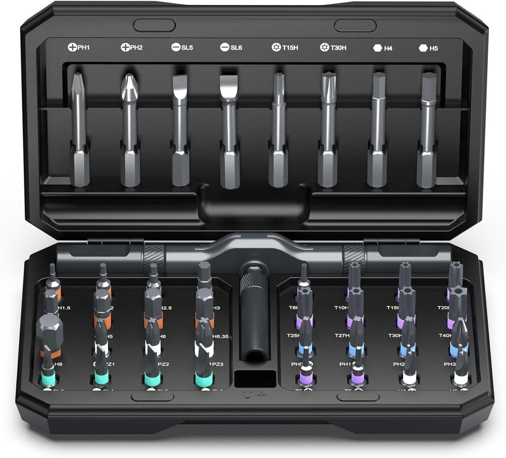 42-in-1 Magnetic Ratchet Screwdriver Set with Multi-Bit DIY Tool Kit