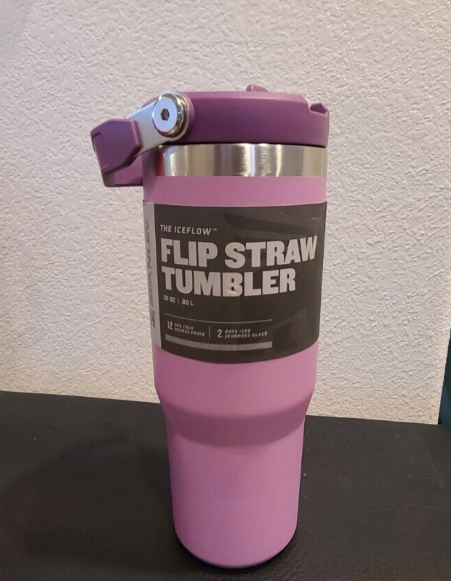 Stanley IceFlow Flip Straw Tumbler, w/ Handle 30 oz, Lilac, Limited Edition
