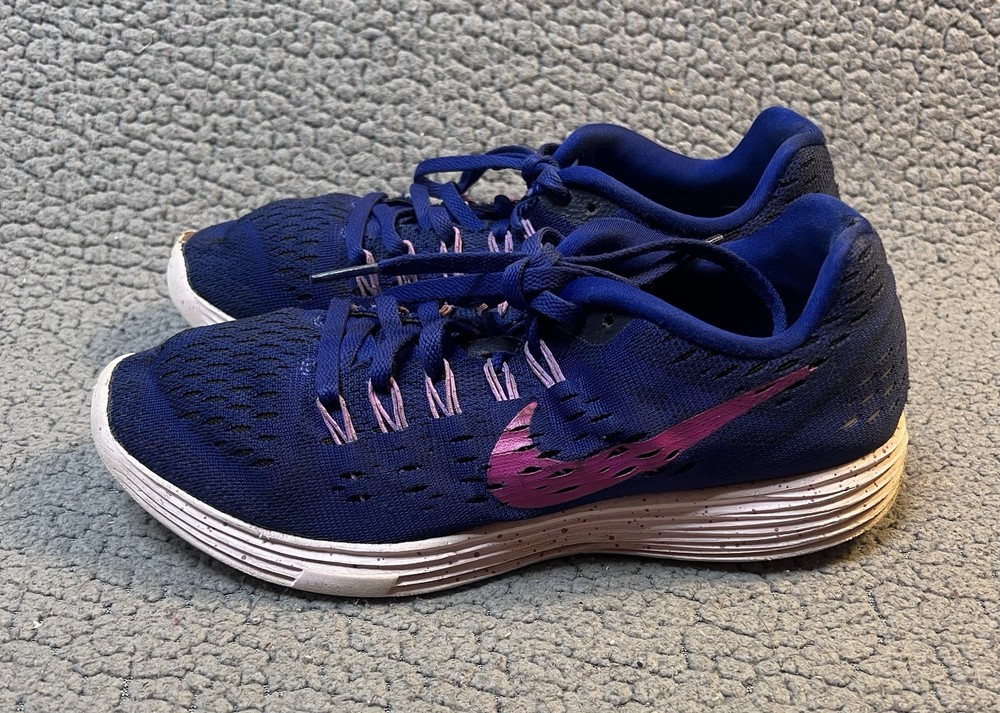 Nike Lunar Tempo Running Sneakers Womens Size 8.5 Blue And Pink 705462-405