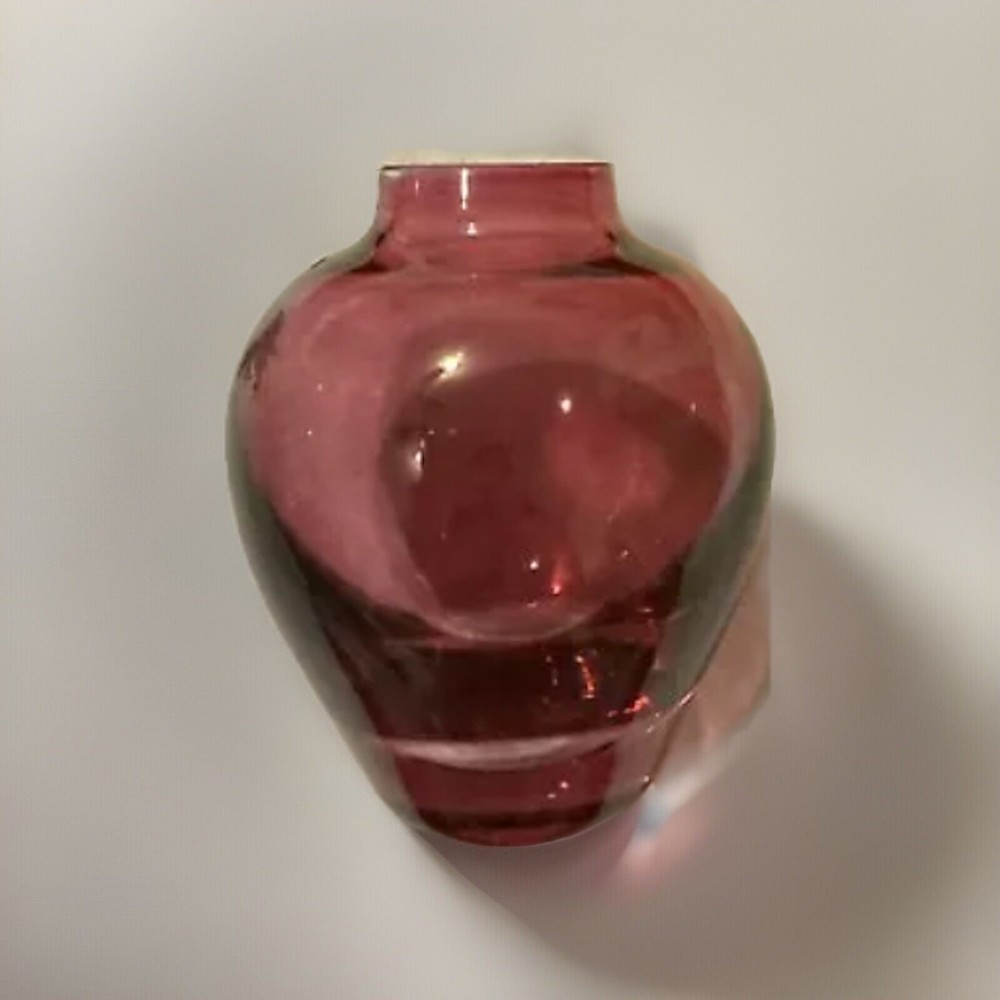 Vintage Red Glass Bud Vase