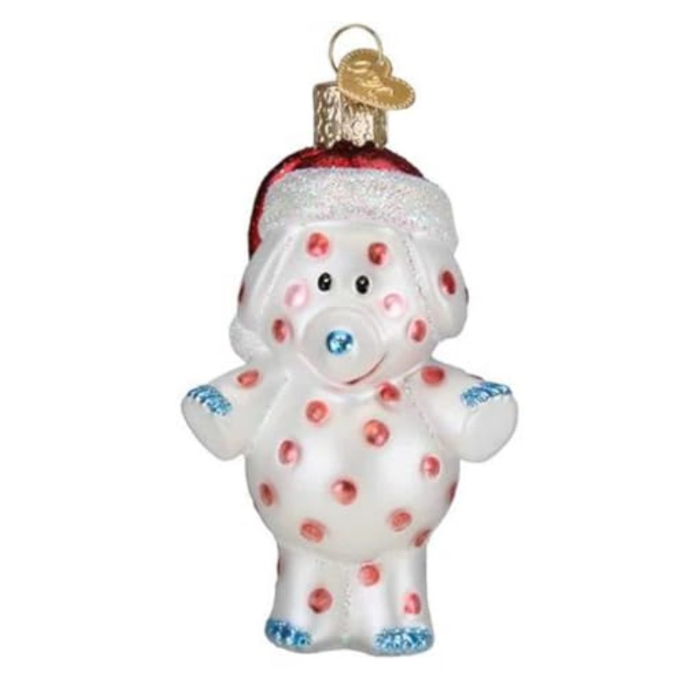 Old World Christmas Spotted Elephant Glass Hanging Ornament FREE BOX