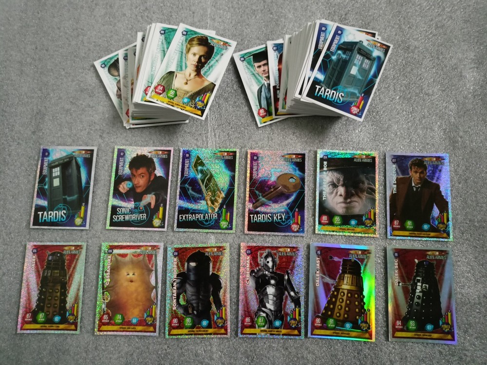 Doctor Who Panini Alien Armies 192-Card Bundle with 12 Foils Included