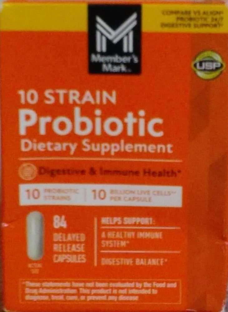 Members Mark 10-Strain Probiotic 84ct for Digestive & Immune Support - Compare to Align  -image