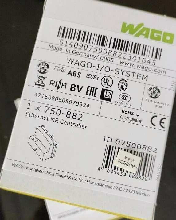 New Factory Sealed WAGO 750-882 Ethernet MR Controller PLC Module 750-882