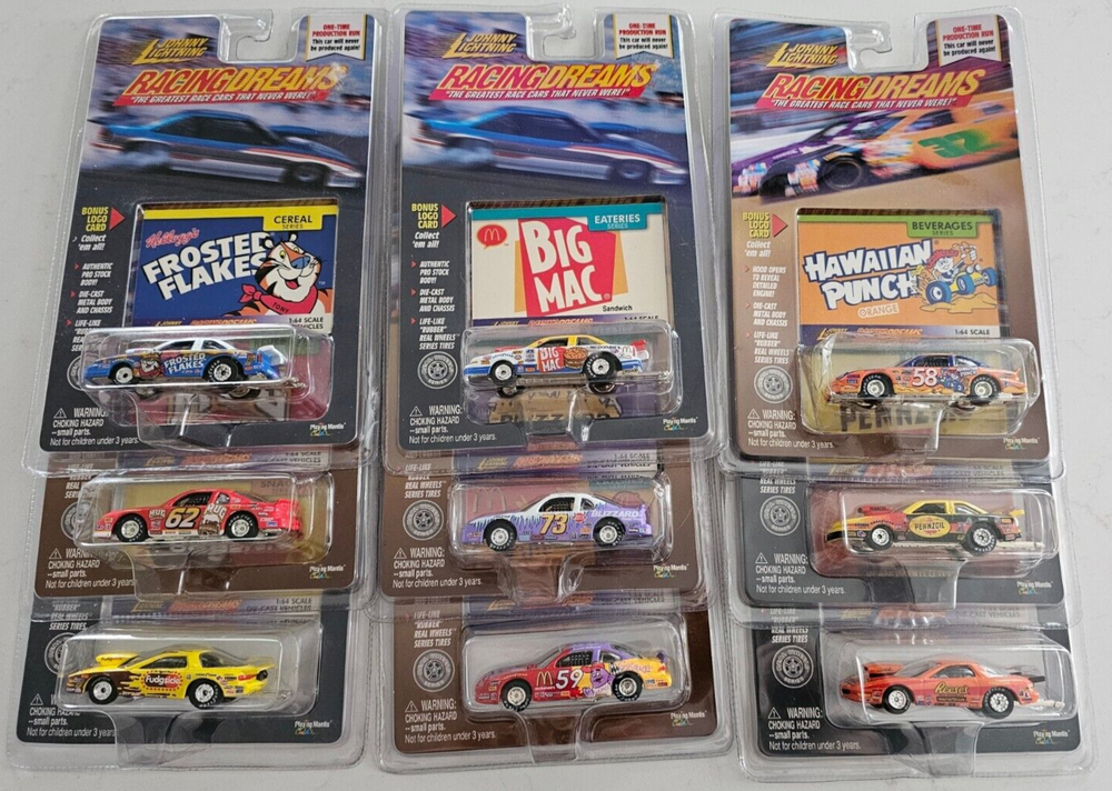 Lot of 9 Racing Dreams Johnny Lightning 1:64 Diecast Assorted Cars