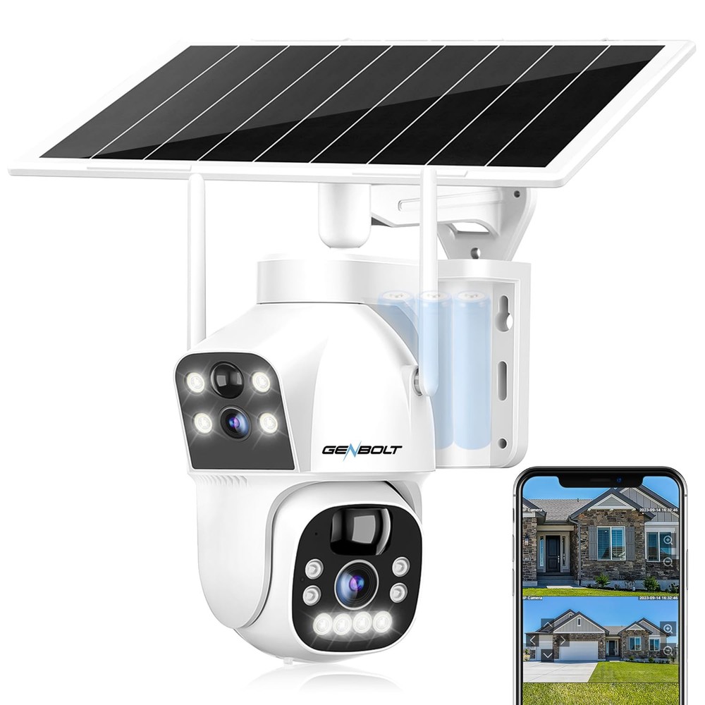 Solar-Powered WiFi Security Camera Outdoor Wireless with 15600mAh Battery for Home Monitoring