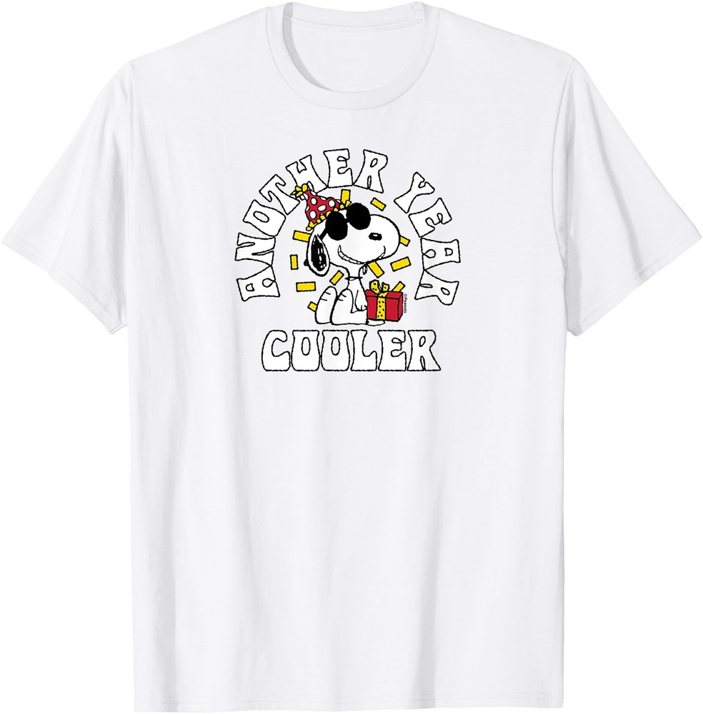 Peanuts   Snoopy Birthday Another Year Cooler T Shirt Men