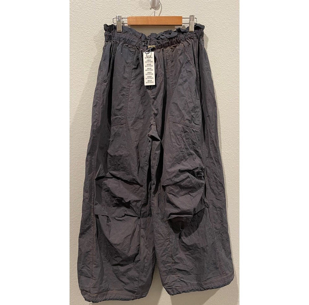 Urban Outfitters Grey Stained Parachute Pocket Pants Size S