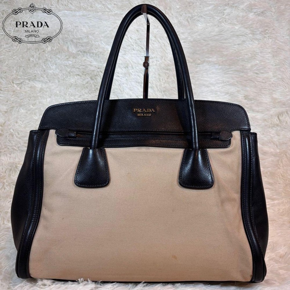 Popular Prada Handbag Saffiano Bn2580 Canvas Black