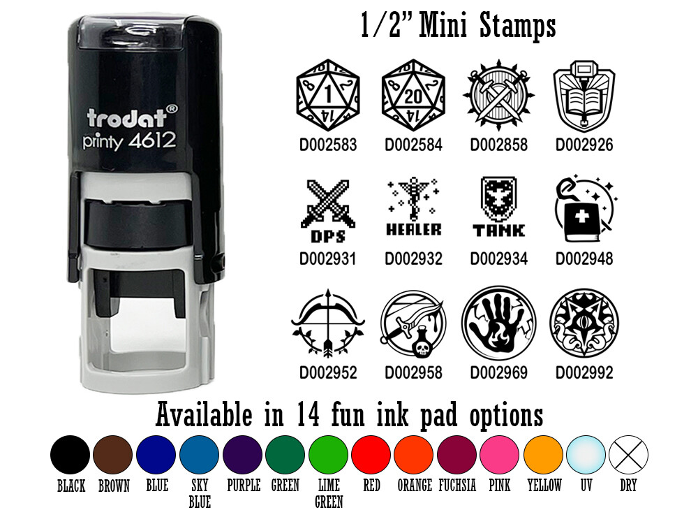 Fantasy RPG Gaming Classes Roles Dice 1/2