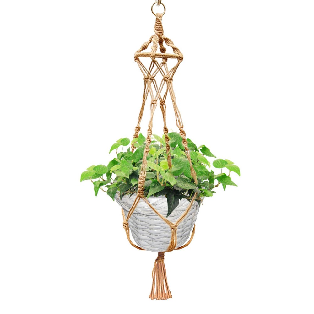 Eco-Friendly Macrame Plant Hanger Basket for Stylish Wall Decor