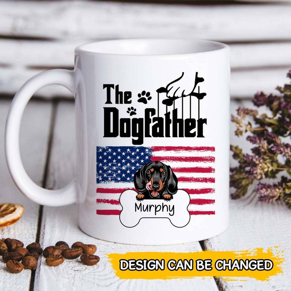 Personalized The Dog Father Coffee Mug American Dog Ceramic Mug Fathers Day Gift