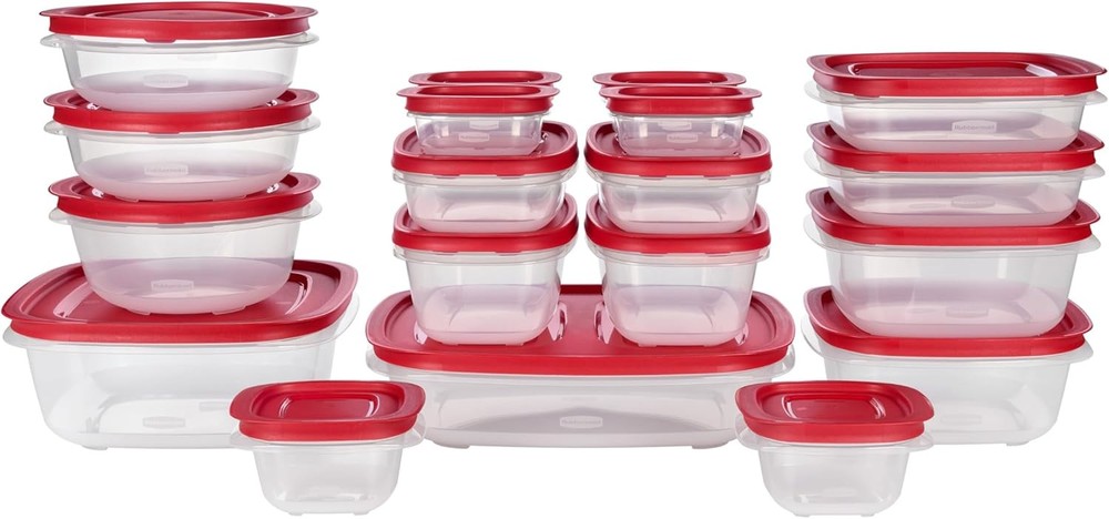 Rubbermaid EasyStore Food Storage Containers with Lids, 38-Piece Set