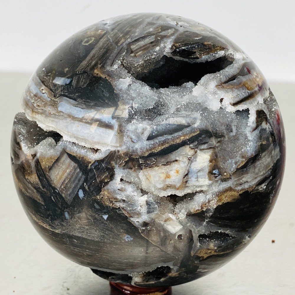 Natural sphalerite crystal cave quartz Sphere healing ball Specimen 3060G