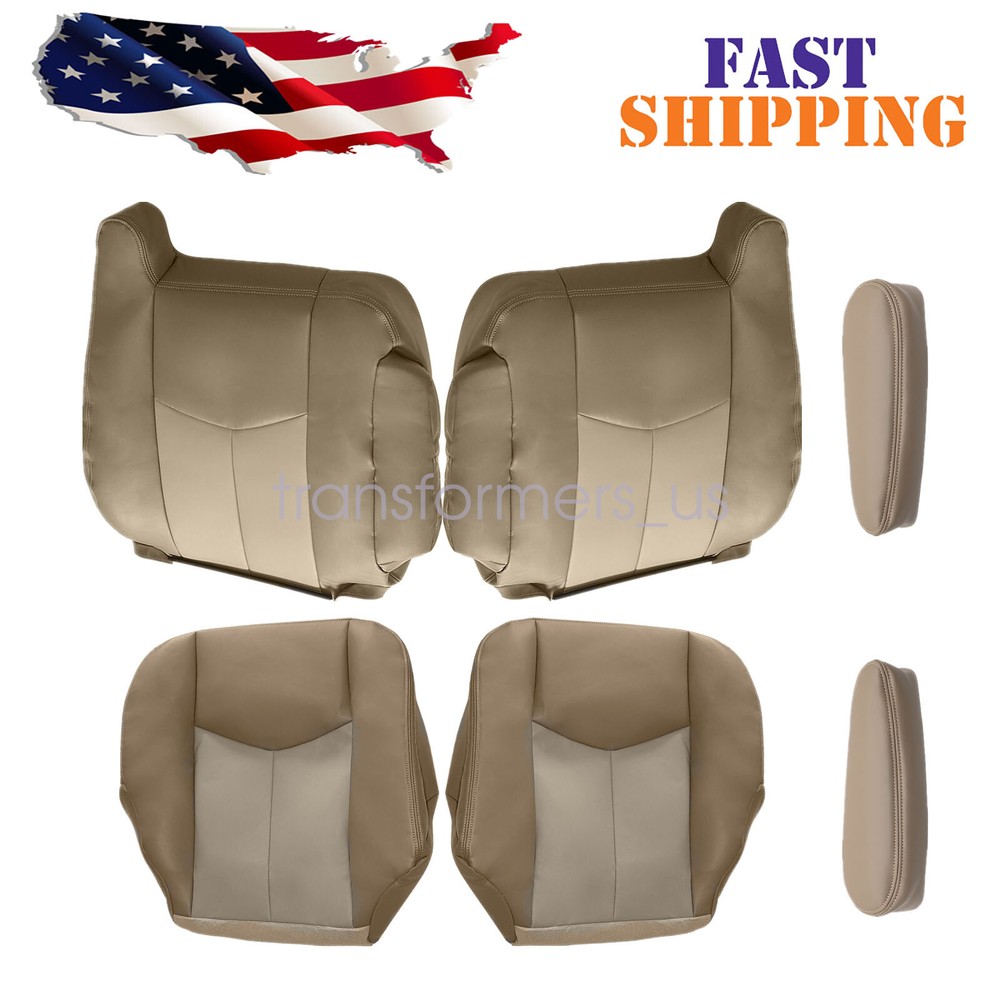 For 2003-2006 GMC Yukon Sierra Denali Driver & Passenger Bottom & Top Cover Tan