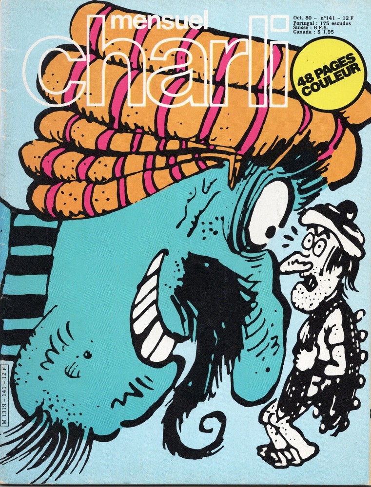 Charlie Mensuel No. 141 1980 Vintage French Adult Comics Magazine
