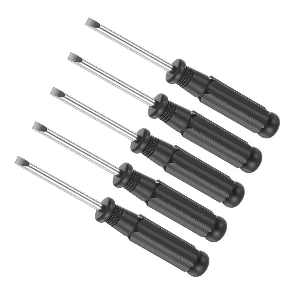 5pcs 4.0mm Slotted Screwdriver Set with Black Handle 108mm