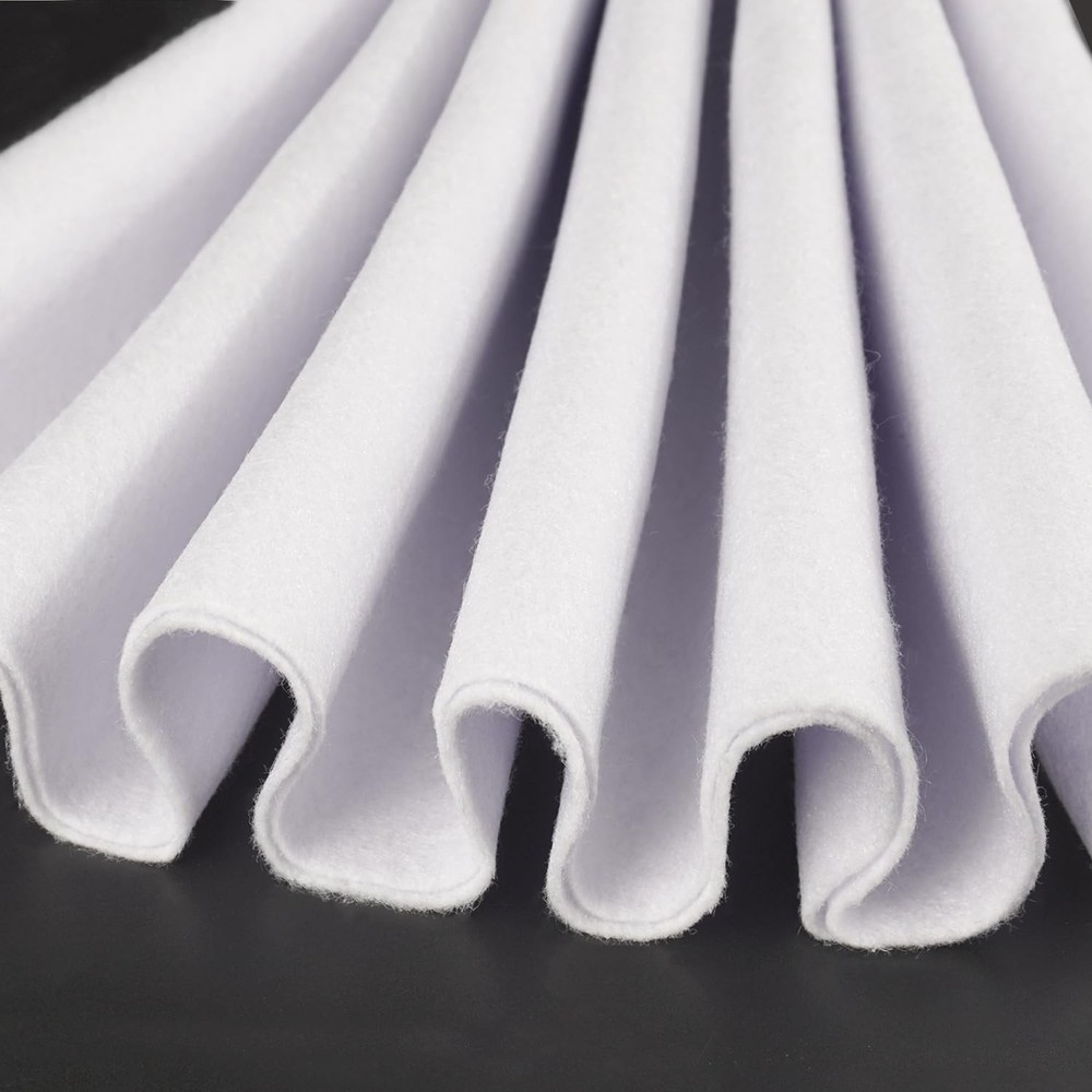 White Felt Fabric 36x36 1.6mm Soft Craft Sewing Sheet