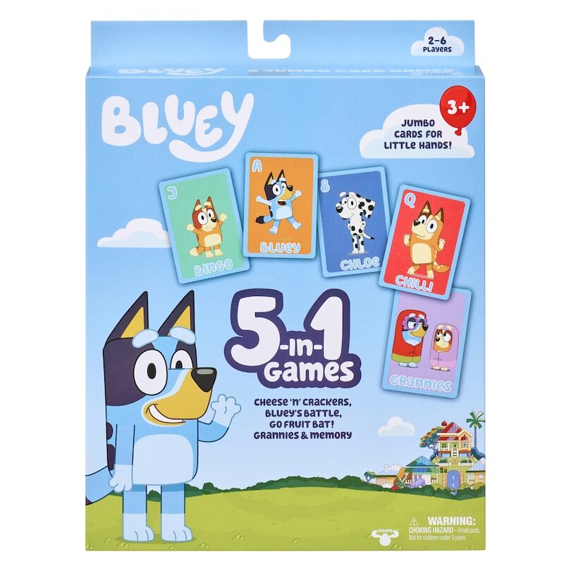BLUEY 5 IN 1 CARD GAME SET