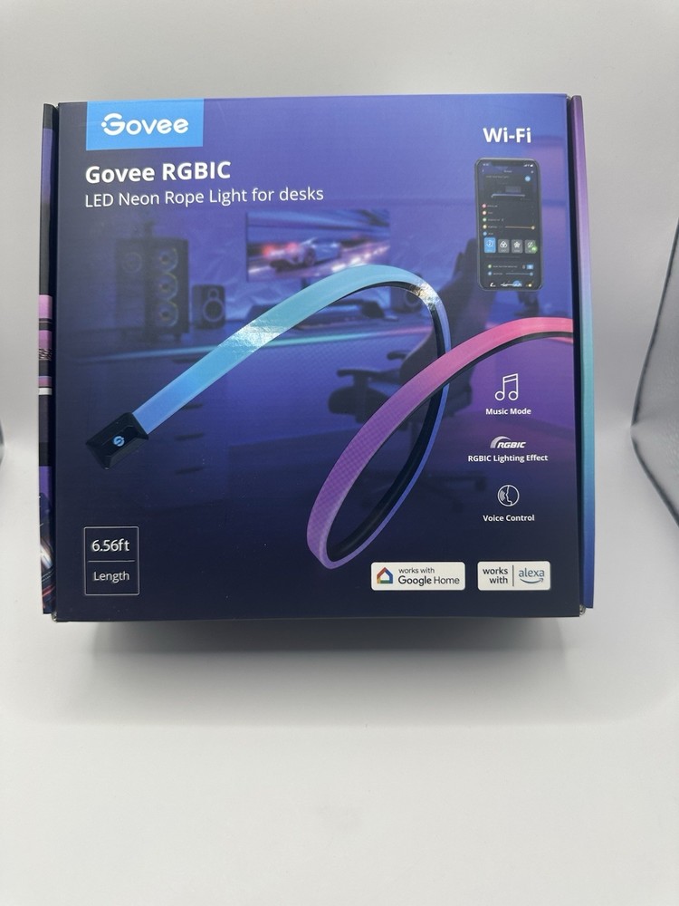 Govee 6.56ft RGBIC Neon Rope Light Strip for Gaming Desk Brand New Sealed